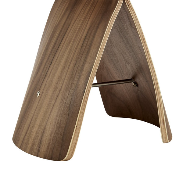 Eurostyle Fleur Side Table - Elegant Walnut Finish With Ergonomic Curved Design For Modern Home Decor Walnut American Walnut 91006-wal