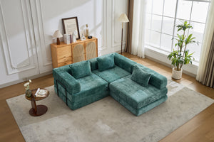 English Elm Compression Sofa - Versatile Chenille Convertible Floor Bed, No Assembly, Perfect For Small Spaces! W3723S00017