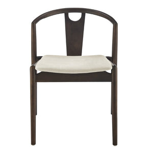 EuroStyle Blanche Bentwood Ash Side Chair with Leatherette Seat for Dining or Home Office Natural Fabric/Dark Walnut Set of 1 91015-NAT