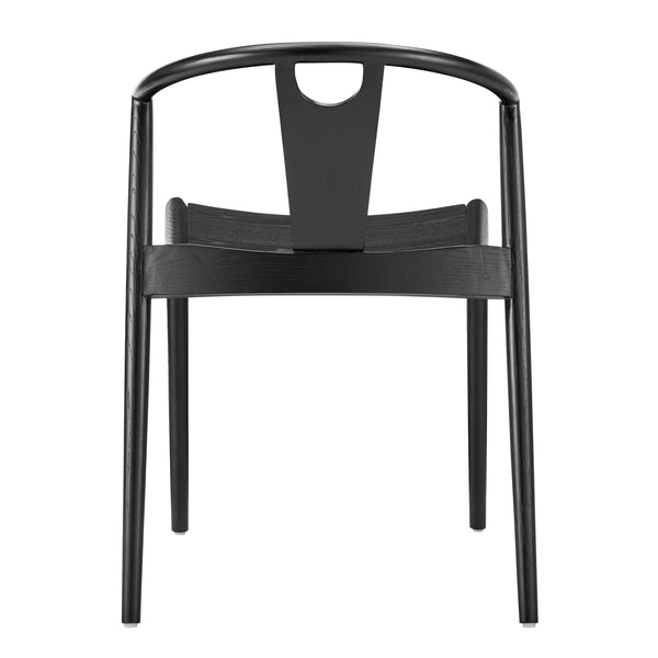 Blanche Side Chair with Black Seat and Frame - Set of 1 91016-BLK EuroStyle