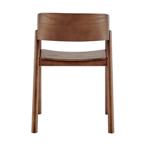 EuroStyle Blaise Bentwood Armchair Solid Ash Walnut Finish Contract Grade Dining Accent Seat 91018-WAL