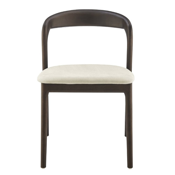 EuroStyle Estelle Bentwood Ash Frame Side Chair with Leatherette Seat for Dining or Library Natural/Dark Walnut 91020-NAT