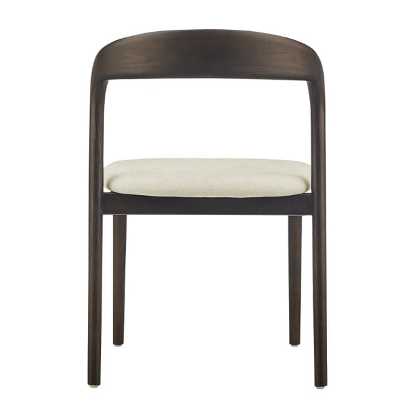 EuroStyle Estelle Bentwood Ash Frame Side Chair with Leatherette Seat for Dining or Library Natural/Dark Walnut 91020-NAT