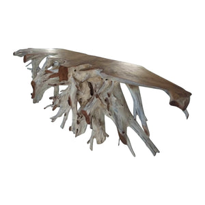 Lilys Live Edge Console Table Teak Root (Approx 6-7 Feet Wide, 16-18 Inches Deep,32" High) 9102-200