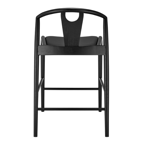 Eurostyle Blanche Counter Stool – Elegant Design With Comfortable Foam Seat For Stylish Home Decor Black Leatherette,Black Leatherette Over Foam 91036-blk
