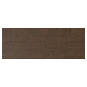 English Elm Banting 9 Cube Bookcase with Drawers Walnut Brown - Solid Rubberwood, Metal Frame, 3 Drawers, 9 Cubes B136P238617