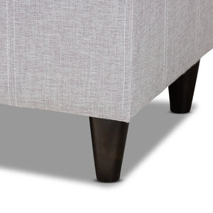 Baxton Studio Baxton Studio Storage Bench Ottoman - Mid-Century Modern Grayish Beige Upholstery with Dark Legs BBT3162-Greyish Beige-Otto