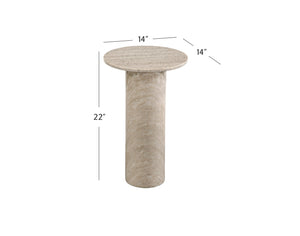 Basset Mirror Claude Accent Table - Elegant Gray Marble Design For Modern Minimalist Home Decor & Sophistication Gray Marble 9106-lr-223