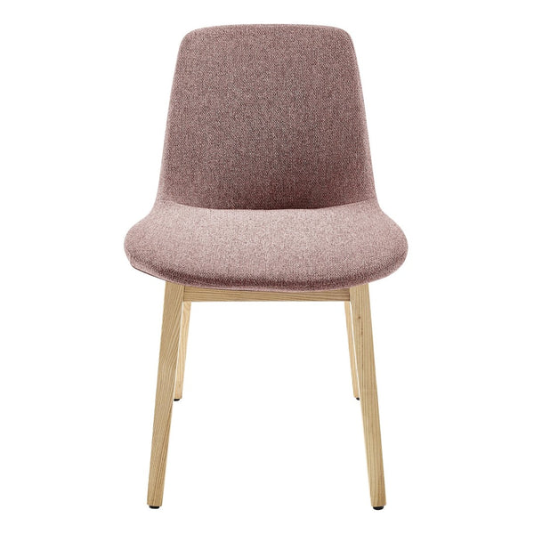 Eurostyle Clara Side Chair Set Of 2 - Elegant Ash Wood Frame With Molded Foam For Ultimate Comfort And Style Rose Red Ash Wood 91066-dkred