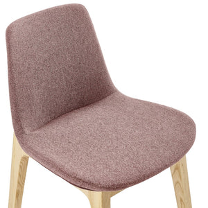 Eurostyle Clara Side Chair Set Of 2 - Elegant Ash Wood Frame With Molded Foam For Ultimate Comfort And Style Rose Red Ash Wood 91066-dkred