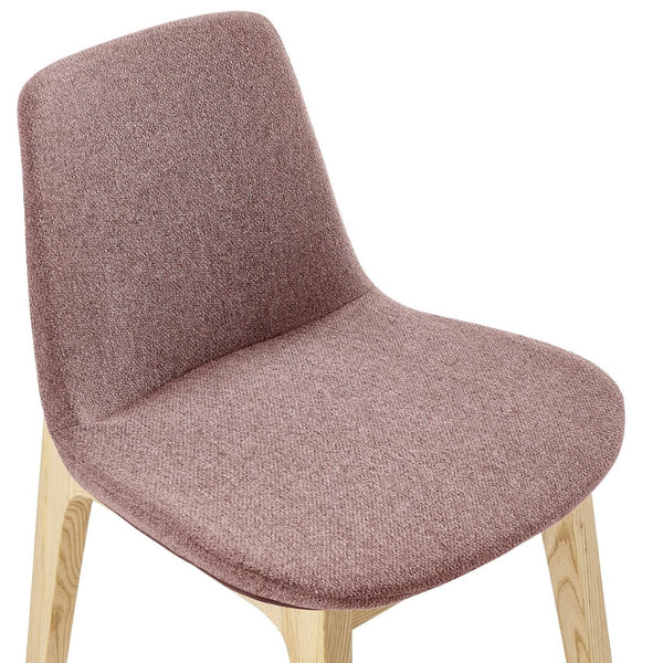 Eurostyle Clara Side Chair Set Of 2 - Elegant Ash Wood Frame With Molded Foam For Ultimate Comfort And Style Rose Red Ash Wood 91066-dkred