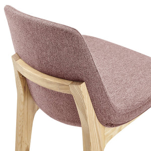 Eurostyle Clara Side Chair Set Of 2 - Elegant Ash Wood Frame With Molded Foam For Ultimate Comfort And Style Rose Red Ash Wood 91066-dkred