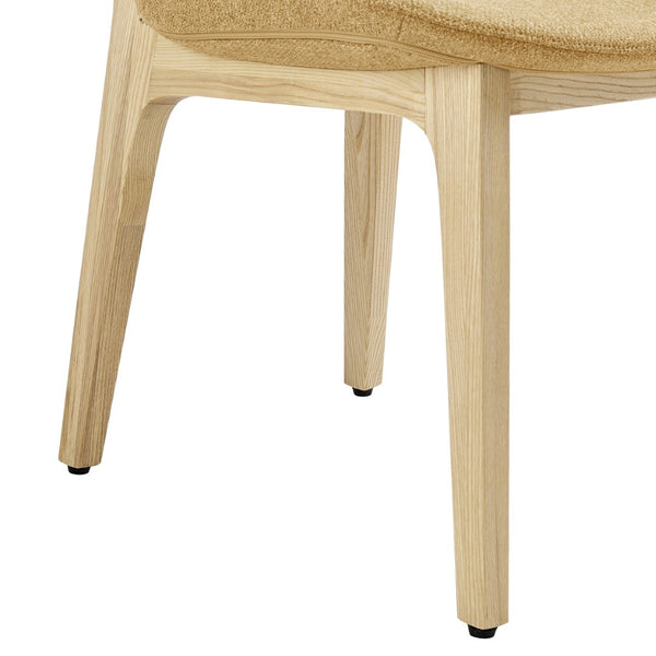 Eurostyle Clara Side Chair Set Of 2 - Elegant Ash Wood Frame With Molded Foam For Ultimate Comfort And Style Mustard Yellow Ash Wood 91066-mus