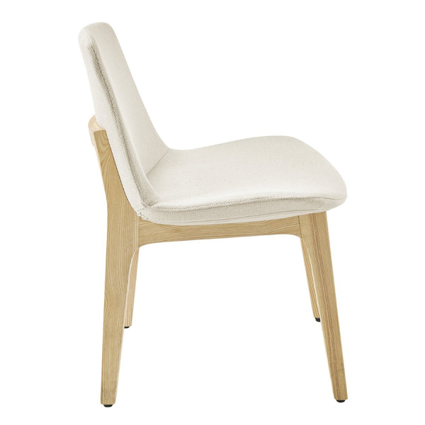Eurostyle Clara Side Chair Set Of 2 - Elegant Ash Wood Frame With Molded Foam For Ultimate Comfort And Style Off White Ash Wood 91066-offwht