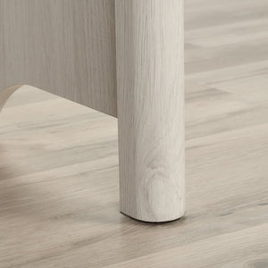 English Elm Desk, Modern White Finish With Spacious Top And Hidden Storage For Home Office And Gaming Use B356P402784