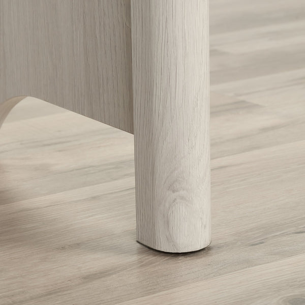 English Elm Desk, Modern White Finish With Spacious Top And Hidden Storage For Home Office And Gaming Use B356P402784