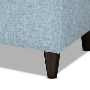 Baxton Studio Baxton Studio Mid-Century Modern Fabric Storage Ottoman with Hidden Compartment for Stylish Spaces Light Blue BBT3162-Light Blue-Otto