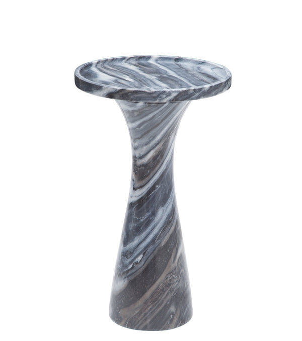 Basset Mirror Baird Gray Accent Table – Elegant Marble Design With Tray-style Top For Modern Minimalist Spaces Gray Marble 9109-lr-223
