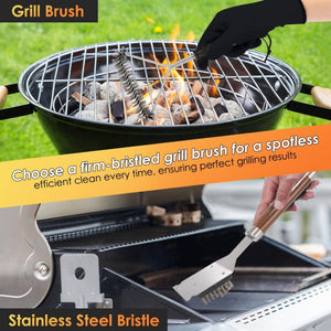 English Elm Bbq Grilling Tool Kit 34 Piece Stainless Steel Set with Carry Bag for Outdoor Cooks W2181P481263