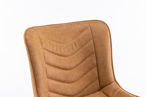 English Elm Mid-Century Modern Tufted Wingback Swivel Chairs, Set Of 2 - Stylish Leather Accent Chairs For Home T3903P405993