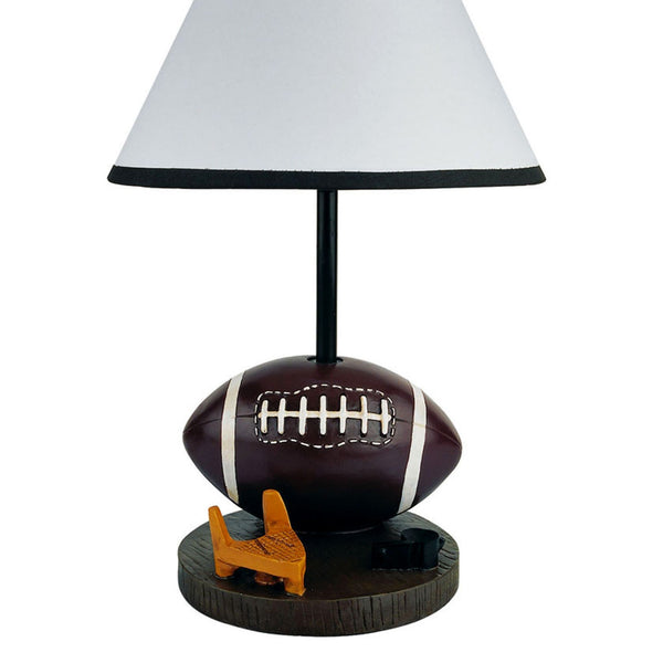 English Elm 15" Tall Football Table Lamp - Playful Polyresin Design With Cone Shade For Kids' Rooms & Nurseries B072116096