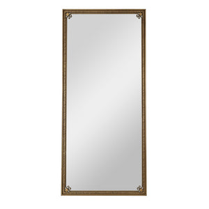 English Elm Full Length Cast Iron Floor Mirror Arched Beaded Frame Antique Gold Bedroom Accent W3040P455744