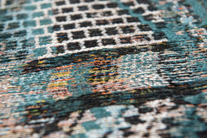 Louis de Pootere Antiquarian Kilim 100% PET Poly Mechanically Woven Jacquard Flatweave Traditional / Oriental Rug Zemmuri Blue 9'2" x 12'10"