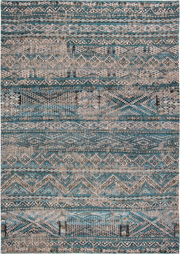 Louis de Pootere Antiquarian Kilim 100% PET Poly Mechanically Woven Jacquard Flatweave Traditional / Oriental Rug Zemmuri Blue 9'2" x 12'10"