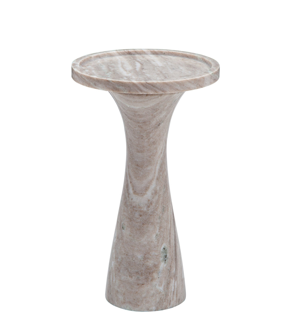 Basset Mirror Baird Beige Accent Table – Sleek Marble Design With Tray Top For Elegant Minimalist Home Décor Brown Marble 9111-lr-223