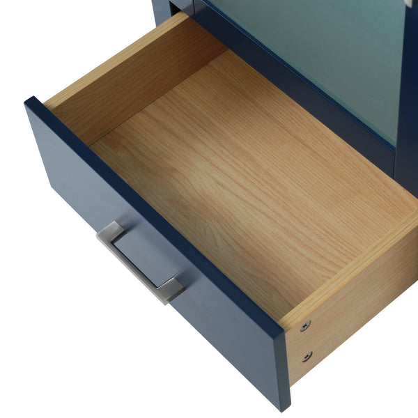 English Elm 20-Inch modern bathroom vanity with ceramic sink, soft-close door and ample storage for small spaces Blue WF324691AAC