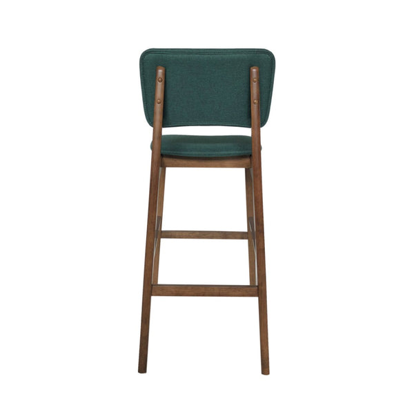 English Elm Bar Chairs Set of Two Solid Rubberwood Mid-century Modern Barstools for Kitchen Islands 63560.00DGRN