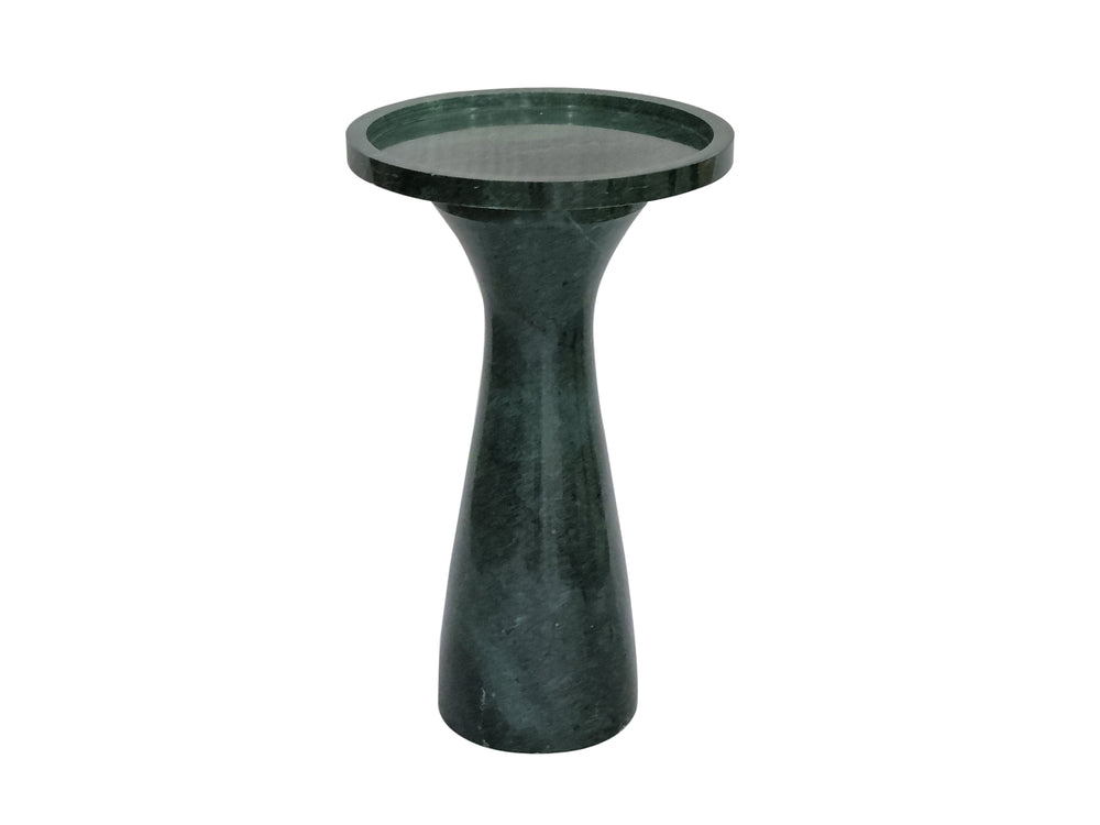 Basset Mirror Baird Emerald Accent Table - Modern Architectural Design With Unique Solid Clay Marble Elegance Green Marble 9112-lr-223