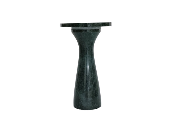 Basset Mirror Baird Emerald Accent Table - Modern Architectural Design With Unique Solid Clay Marble Elegance Green Marble 9112-lr-223
