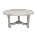 Lilys Amalfi Two Tones 48" Round Dining Table Antique Off White 9112-S