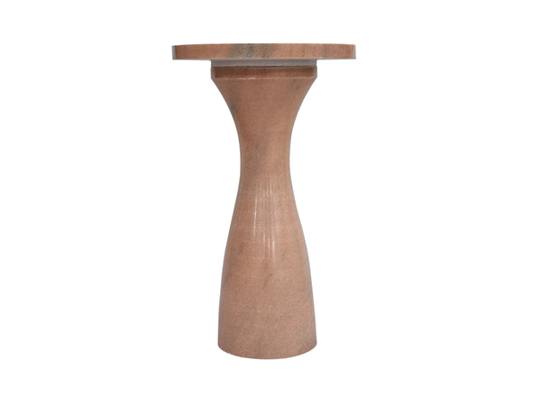 Basset Mirror Baird Clay Accent Table - Modern Architectural Design With Unique Solid Marble Elegance For Any Space Brown Marble 9113-lr-223