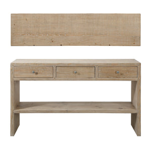 Lilys Amalfi Entry Table With 3 Drawers Weathered Natural Wood 9113-NA