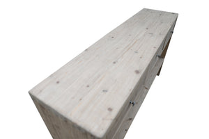 Lilys Amalfi Entry Table With 3 Drawers Weathered Natural Wood 9113-NA