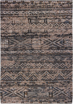 Louis de Pootere Antiquarian Kilim 100% PET Poly Mechanically Woven Jacquard Flatweave Traditional / Oriental Rug Black Rabat 9'2" x 12'10"