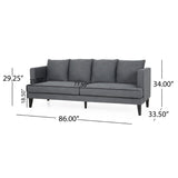 Christopher Knight Home® - Noble House - - Mirod Comfy 3-Seat Sofa With Tufted Back And Arm, Modern For Living Room