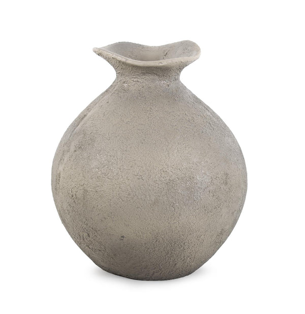 Howard Elliott Textured Earthy Decorative Vase – Natural Clay Finish For Cozy Home Decor & Unique Arrangements Gray Aluminum 91168-howard-elliott