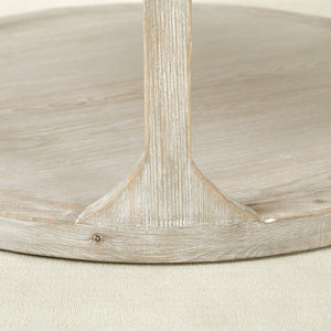 Lilys Milo Round Coffee Table With Rattan Top Weathered Whitewash 35X35 9117