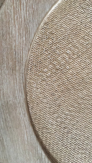 Lilys Milo Round Coffee Table With Rattan Top Weathered Whitewash 35X35 9117