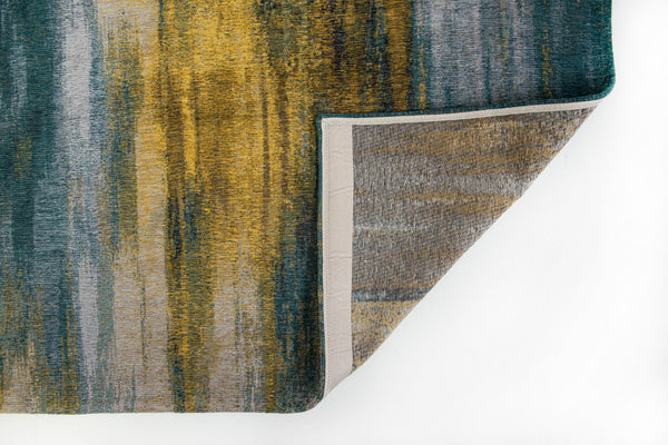 Louis de Pootere Atlantic Monetti 100% PET Poly Mechanically Woven Jacquard Flatweave Contemporary / Modern Rug Nymphea Blue 9'2" x 12'10"