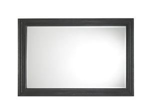 Lexington Volante Contemporary Landscape Mirror With Carbon Gray Wood Frame & Smoked Glass For Any Space Carbon Gray  911-205