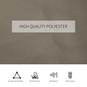 English Elm Outsunny 10' X 12' Gazebo Sidewall Set - Durable Panels, Hooks & C-Rings For Shade & Privacy W2225P174265-GIGA