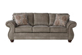 English Elm Leinster Faux Leather Upholstered Nailhead Sofa and Loveseat Set