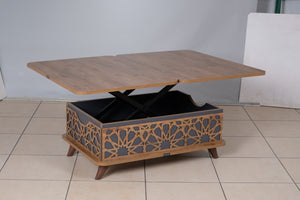 English Elm Rio Smart Adjustable Height Coffee Table - Modern Anthracite Centerpiece With Storage & Style B029P206615-GIGA