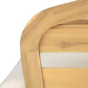 English Elm Christopher Knight Home® - Royal Wood Club Chair – Elegant Acacia Design With Plush Cushion, Weather-Resistant Upholstery & Support N773P218354B