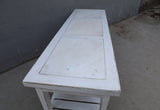 Lilys Amalfi Four Drawers Marble Top Console Distressed White 83X20X35H 9122-W