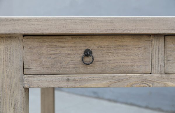 Lilys Amalfi Four Drawers Marble Top Console Weathered Natural 83X20X35H 9122-W